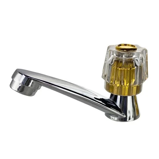 Grifo de lavabo de zinc montado en cubierta