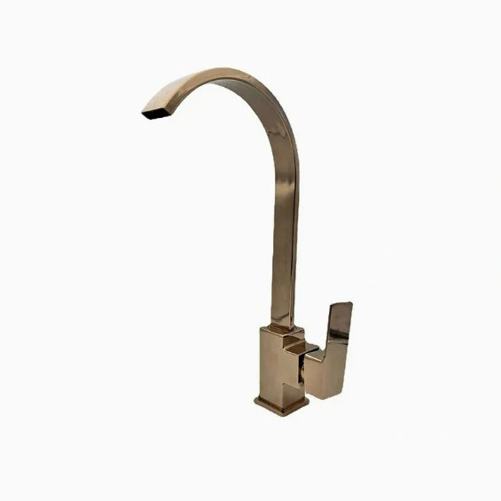 Grifo de lavabo de cocina de pulido de tubo plano
